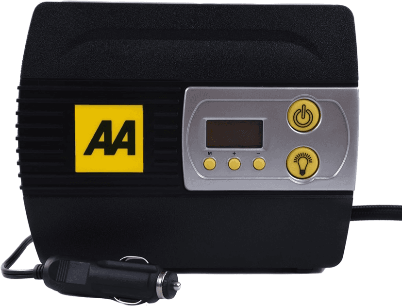 AA digital tyre inflator with screw-on hose